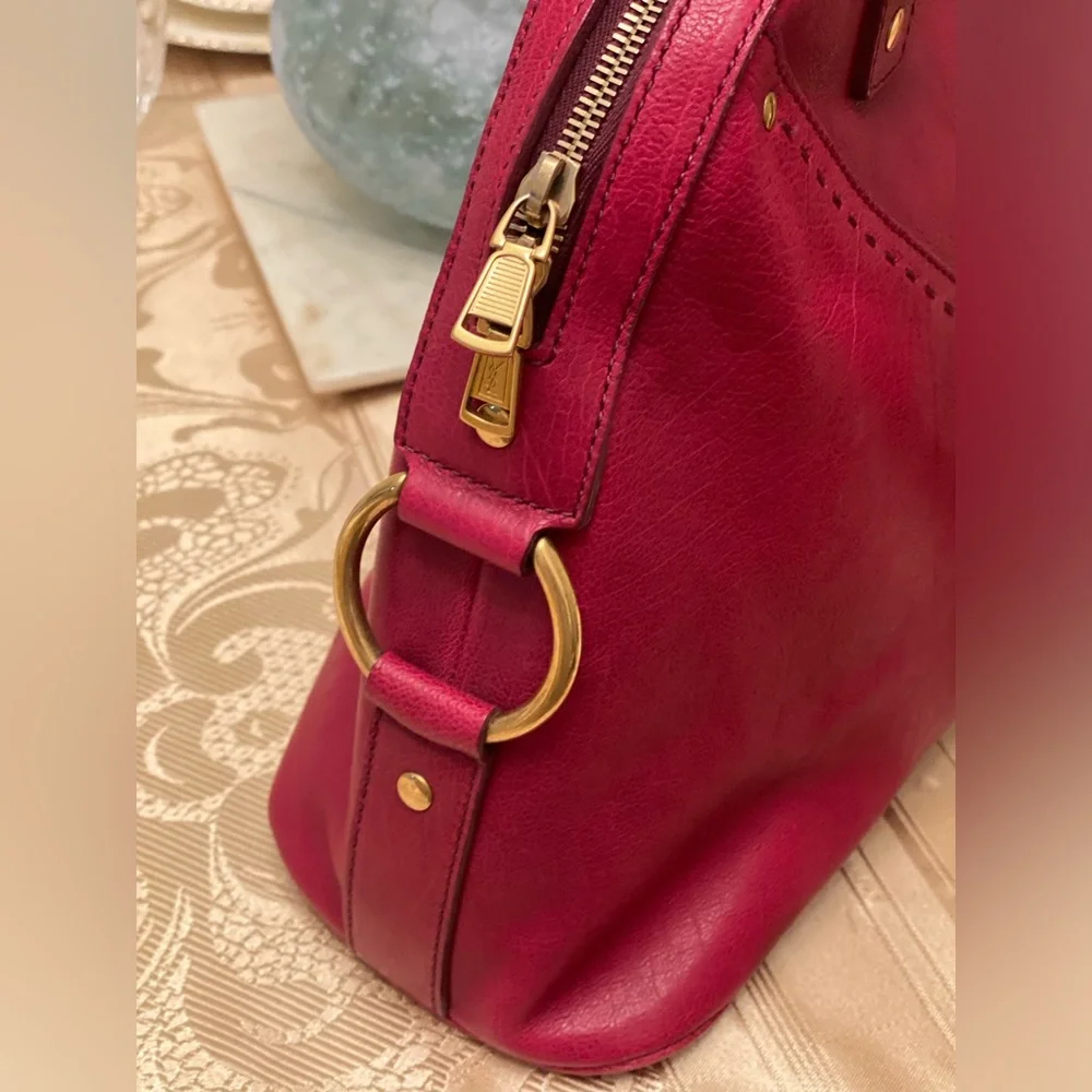 YSL bowling style leather bag